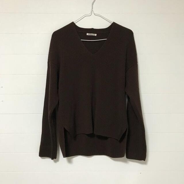 YAECA(ヤエカ)のAURALEE オーラリー SUPER FINE WOOL RIB KNIT レディースのトップス(ニット/セーター)の商品写真