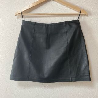 アレキサンダーワン(Alexander Wang)のALEXANDER WANG ラムレザー　スカート(ミニスカート)