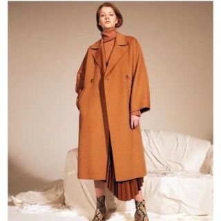 ルシェルブルー(LE CIEL BLEU)のルシェルブルー Double Faced Oversized Coat ベージュ(ロングコート)