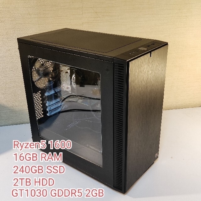 自作 Ryzen5 1600 240GB SSD 16GB RAM GT1030 スマホ/家電/カメラのPC/タブレット(デスクトップ型PC)の商品写真