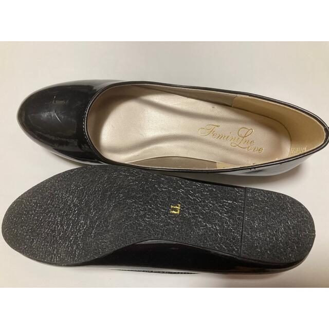 エナメルシューズ　レディース　LLサイズ　ブラック レディースの靴/シューズ(ローファー/革靴)の商品写真