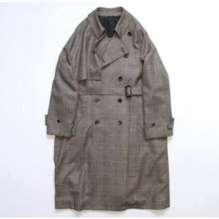 サンシー(SUNSEA)の【求】stein lay oversized overlap coat sサイズ(トレンチコート)