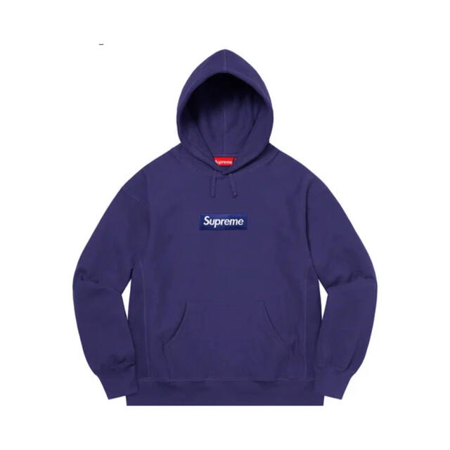 Box Logo Hooded Sweatshirt Washed Navy