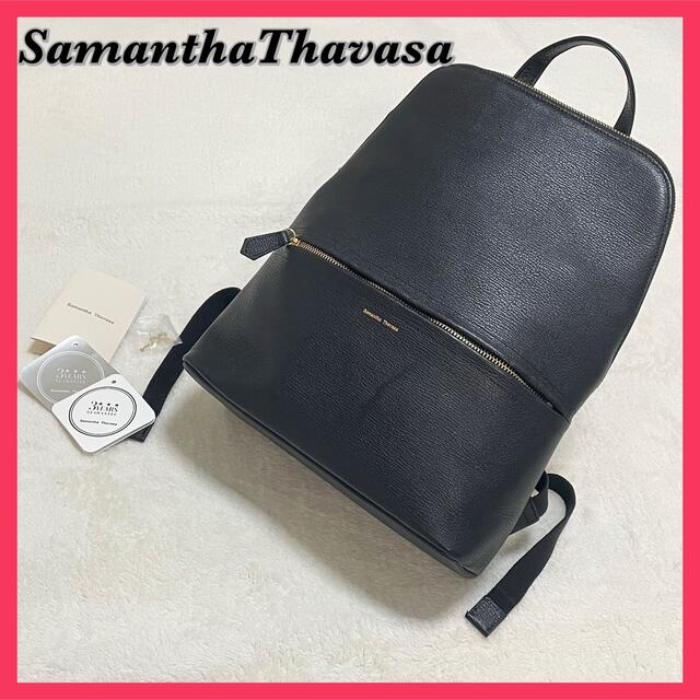 SamanthaThavasa サマンサタバサ　レザーリュック　ブラック 美品ブラック