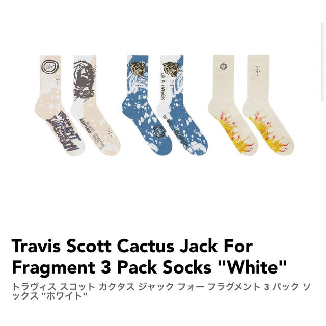 FRAGMENT 3 Travis Travis Scott メンズ Pack Cactus Socks 3