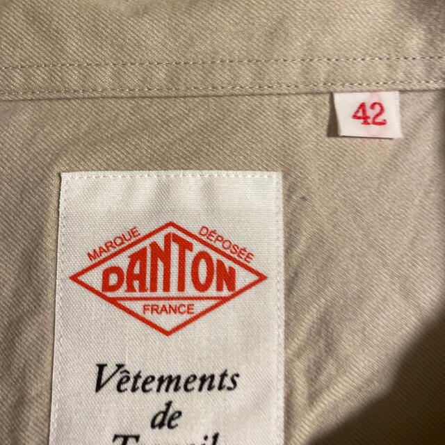 DANTON(ダントン)のDANTON ダントン　ブルオーバーシャツ　サイズ42 キナリ メンズのトップス(Tシャツ/カットソー(七分/長袖))の商品写真