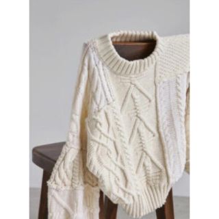 トゥデイフル(TODAYFUL)のTODAYFUL　Patchwork Puff Knit エクリュ(ニット/セーター)