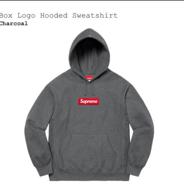 Supreme Box Logo Hooded Sweatshirt グレー L