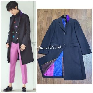 ポールスミス(Paul Smith)の【美品】 ポールスミス ウールカルゼ チェスターコート コート(ロングコート)