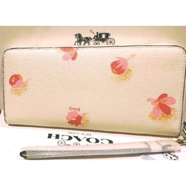 ☆最終値下げ☆新品 未使用 COACH 長財布 花 ジッパー ウォレット