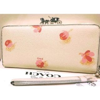 コーチ(COACH)の★最終値下げ★新品　未使用　COACH 長財布 花 ジッパー ウォレット(長財布)