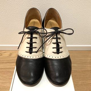 ツモリチサト(TSUMORI CHISATO)のツモリチサトウォーク　レースアップシューズ  モノトーン　23.5cm(ローファー/革靴)