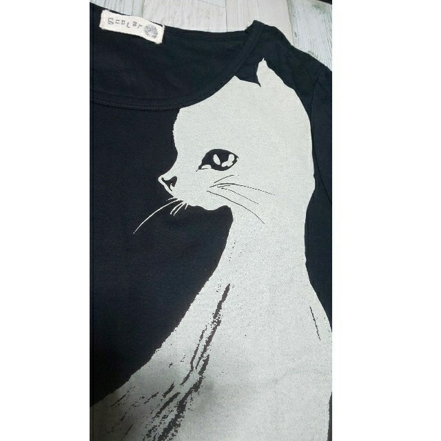 ScoLar(スカラー)のスカラー　猫デザイン長袖シャツ レディースのトップス(Tシャツ(長袖/七分))の商品写真