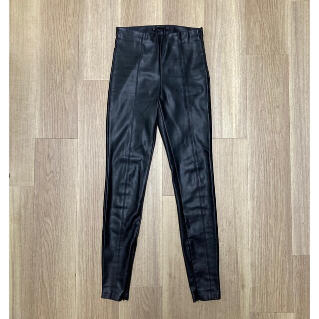 ZARA(ザラ)のzara leather high waist leggings レディースのレッグウェア(レギンス/スパッツ)の商品写真