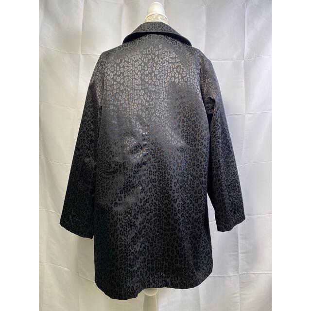 FENDI - FENDI レオパード ヒョウ柄 ブラック Aラインコート FENDI - FENDI レオパード ヒョウ柄 ブラック Aラインコート
