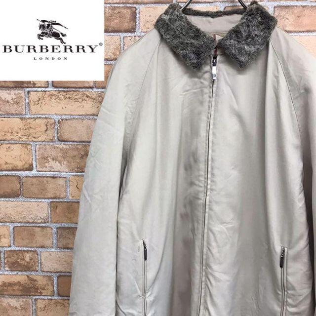 BURBERRY - 【バーバリー】ブルゾン 裏地ノバチェック 襟元ファー