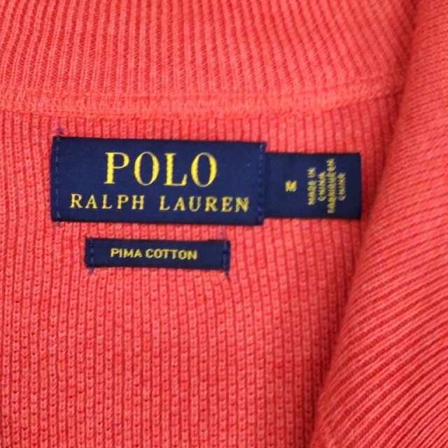 POLO RALPH LAUREN(ポロラルフローレン)のラルフローレンカーディガン　古着スタンドカラージップカーディガン赤 メンズのトップス(カーディガン)の商品写真