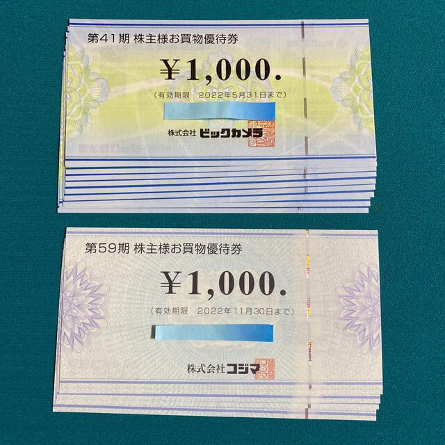 ショッピング 匿名 ビックカメラ 株主優待 21000円 期限2023年5月末