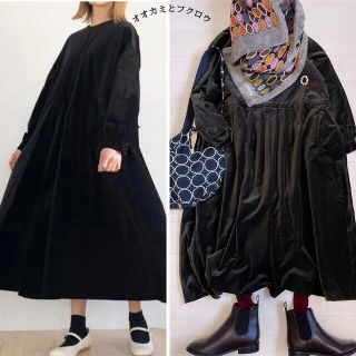 ネストローブ(nest Robe)のオオカミとフクロウ 新品| 星雲のグレーテル 冬 ベロア(ロングワンピース/マキシワンピース)