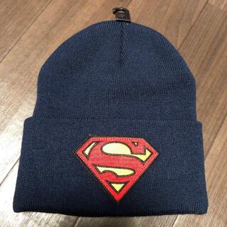 エイチアンドエム(H&M)のスーパーマン　ニット帽　ダークネイビー　キッズ (その他)