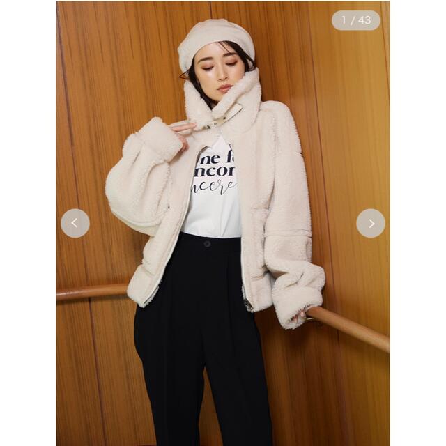 リバーシブルボアボンバージャケット snidel レディース ジャケット