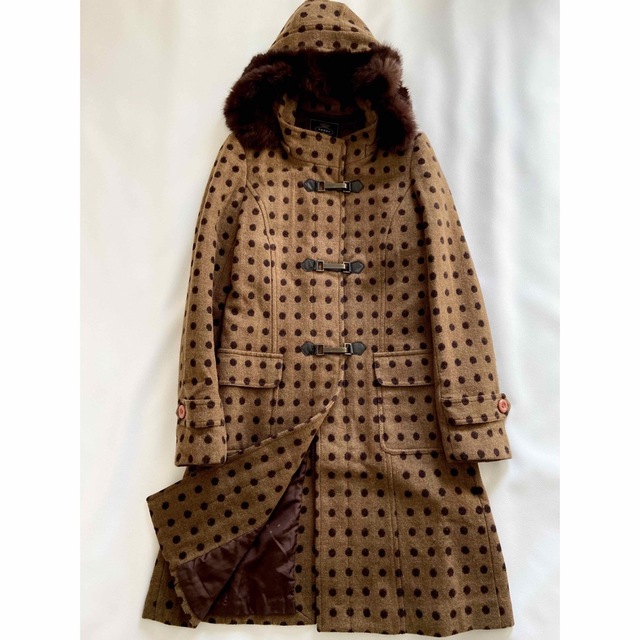 TOCCA トッカ ダッフルコート ブラウン ドット柄 | フリマアプリ ラクマ
