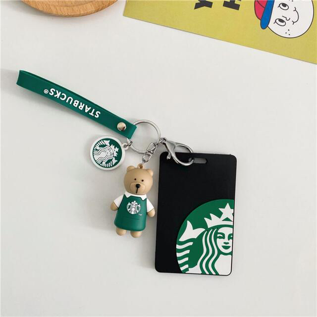 Starbucks Coffee(スターバックスコーヒー)の【新品未使用】スタバ カードケース キーホルダー 定期入れ スターバックス レディースのファッション小物(名刺入れ/定期入れ)の商品写真