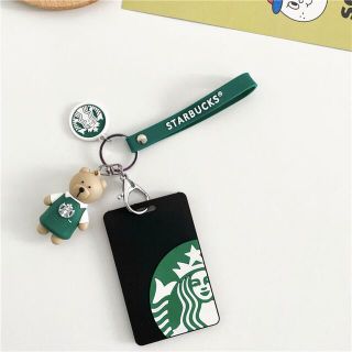 スターバックスコーヒー(Starbucks Coffee)の【新品未使用】スタバ カードケース キーホルダー 定期入れ スターバックス(名刺入れ/定期入れ)