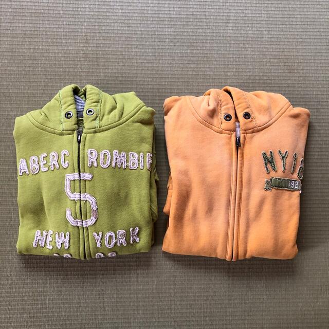 Abercrombie&Fitch(アバクロンビーアンドフィッチ)のアバクロ  パーカー　キッズL   中古品 キッズ/ベビー/マタニティのキッズ服女の子用(90cm~)(カーディガン)の商品写真