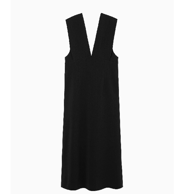 mame  V Neck Sleeveless Dress - blackロングワンピース/マキシワンピース