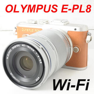 オリンパス(OLYMPUS)の❤️人気ブラウン❤️Wi-Fi搭載❤️OLYMPUS E-PL8(ミラーレス一眼)