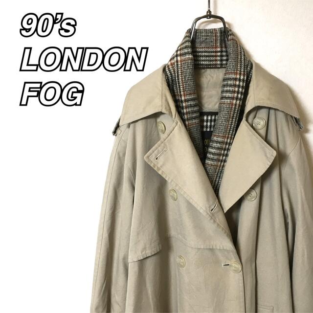 90s ロンドンフォグ トレンチコート マフラー ライナー 付き レディースのジャケット/アウター(トレンチコート)の商品写真
