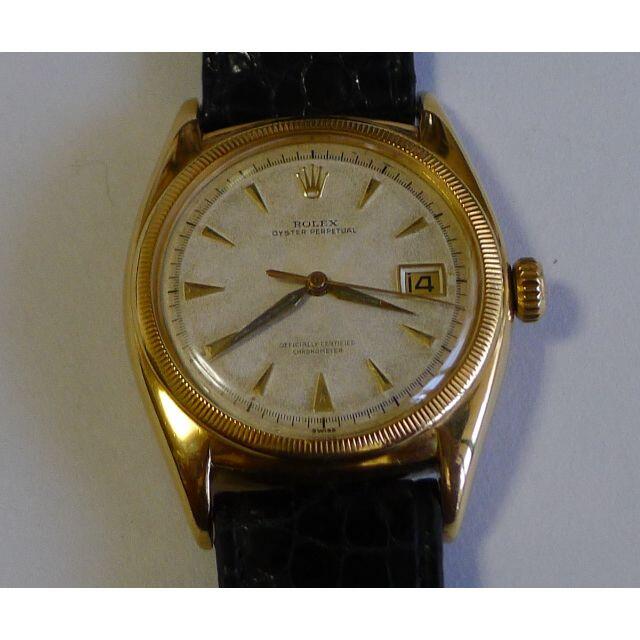 ROLEX(ロレックス)のロレックス・ビッグバブルバック・デイトジャスト ６１０５ Ｋ１８ＹＧ金無垢ＯＨ済 メンズの時計(腕時計(アナログ))の商品写真