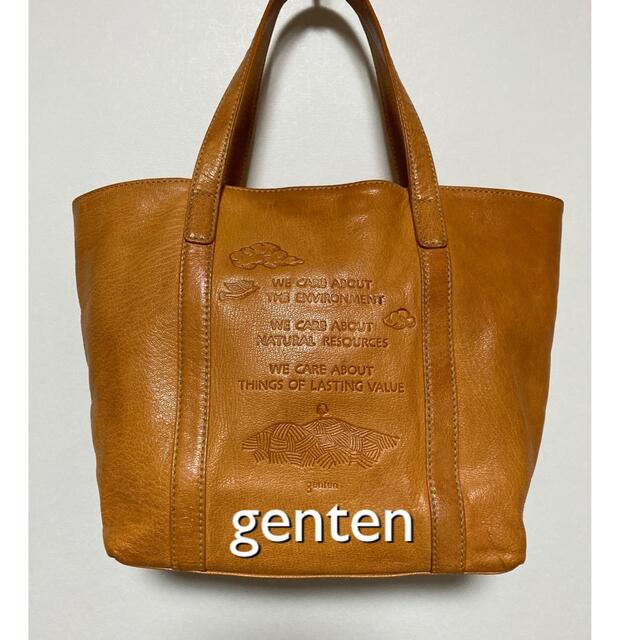 genten - genten ゲンテン 10周年記念メッセージ入り レザートート ...