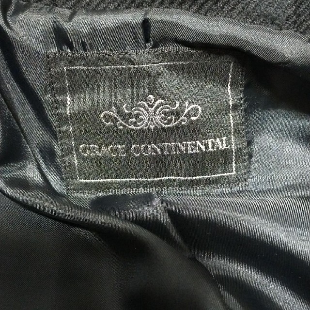 GRACE CONTINENTAL(グレースコンチネンタル)のグレースコンチネンタル　ダッフルコート　ノルディック柄　ラクーンファー レディースのジャケット/アウター(ダッフルコート)の商品写真