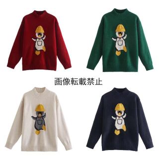 ザラ(ZARA)の🎄12月新作🎅7042◆4color ペンギン デザイン ニット セーター(ニット/セーター)