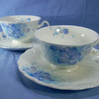 ノリタケ(Noritake)のノリタケ　ボーンチャイナ　カップ&ソーサー２客セット(グラス/カップ)