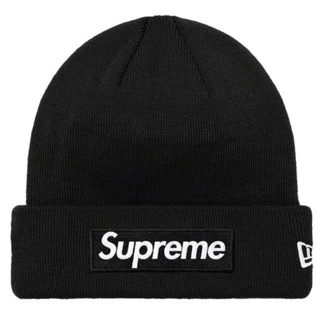 Black Supreme New Era Box Logo Beanie