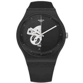 スウォッチ(swatch)のSwatch【LIVE TIME BLACK】 箱付き(ラバーベルト)