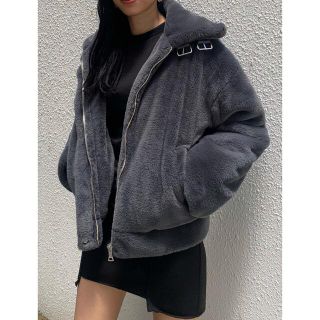 マウジー(moussy)のフェイクファーワイドブルゾン　【未使用】(ブルゾン)