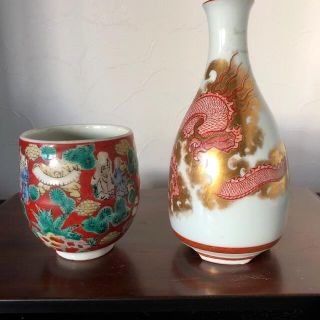 九谷焼 木米 陶山 明治〜大正時代 湯呑み 徳利の通販 by こてつ's shop