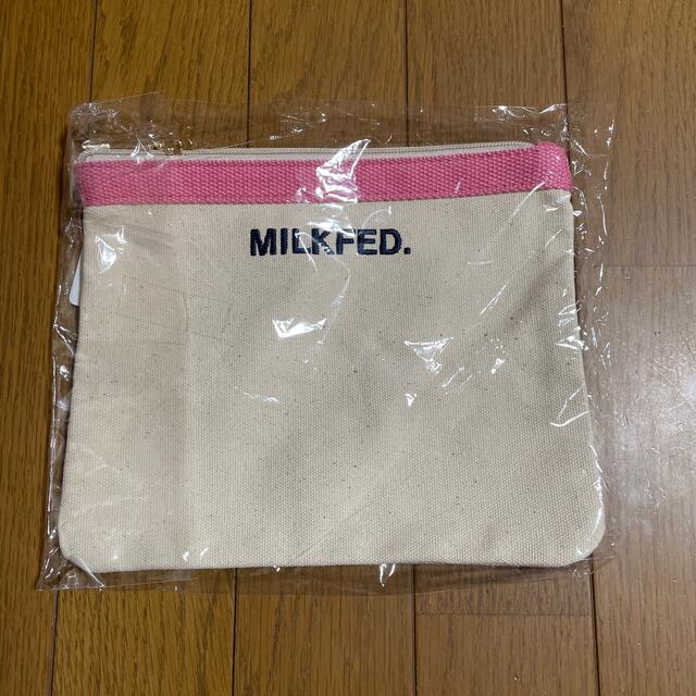 MILKFED.(ミルクフェド)のMILKFED . フラットキャンバスポーチ レディースのファッション小物(ポーチ)の商品写真