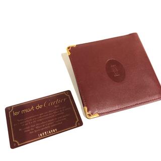 カルティエ(Cartier)の✨ほぼ未使用✨カルティエ Cartier 二つ折り財布 札入れ マスト レザー(折り財布)