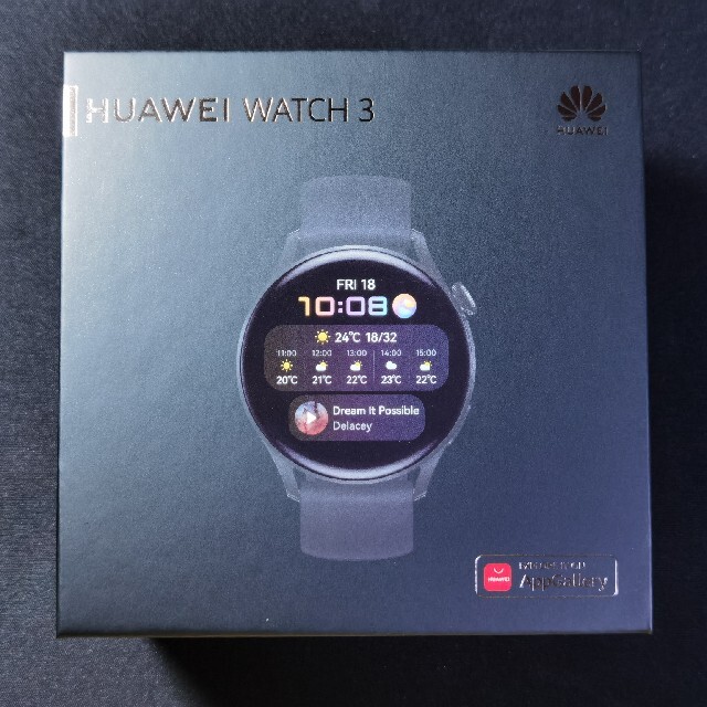 HUAWEI(ファーウェイ)のHuawei Watch 3 46mm ブラック スポーツモデル スマホ/家電/カメラのスマートフォン/携帯電話(その他)の商品写真