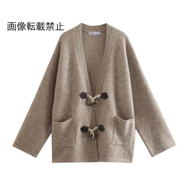 ZARA(ザラ)の🎄12月新作🎅7056◆ダッフル ニット カーディガン コート レディースのトップス(カーディガン)の商品写真