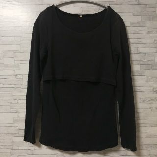 シマムラ(しまむら)の※専用出品※　授乳インナー　授乳服　ロンT XL 黒(マタニティトップス)