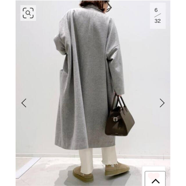 L'Appartement DEUXIEME CLASSE(アパルトモンドゥーズィエムクラス)の☆ L'Appartement Beaver Coat グレー レディースのジャケット/アウター(チェスターコート)の商品写真