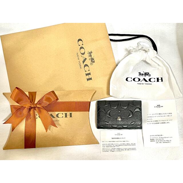 COACH(コーチ)の確実本物 新品未使用 COACH コーチ キーケース メンズ  ブラック 黒 メンズのファッション小物(キーケース)の商品写真