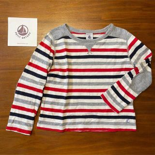 プチバトー(PETIT BATEAU)の【プチバトー】マルチカラー　ボーダーカットソー　5ans(Tシャツ/カットソー)