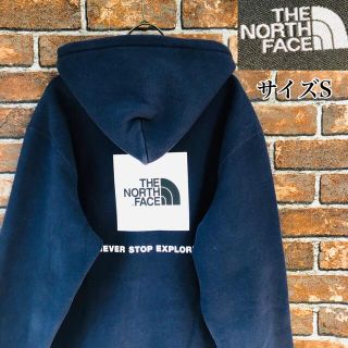 ザノースフェイス(THE NORTH FACE)の【希少】ノースフェイス　パーカー　サイズS 　ネイビー　デカロゴ　希少(パーカー)